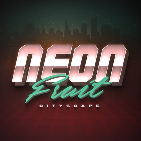 Neon Fruity Cityscape