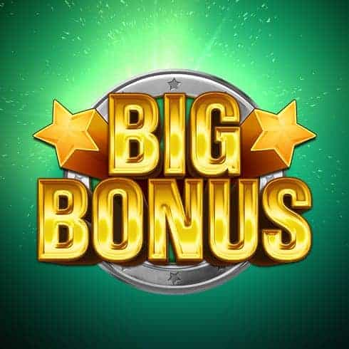 Schermata illustrativa di un bonus di benvenuto su Bigbet24 con simboli di gioco